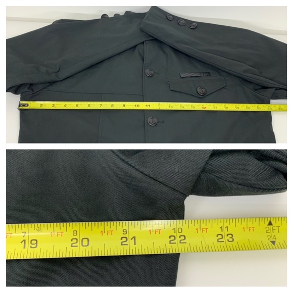 Volcom Men's Black Military Style Officers Jacket With Anchor Buttons Size Large - Picture 16 of 16